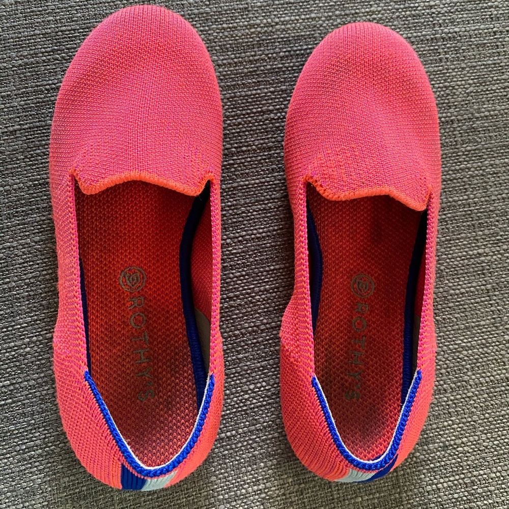 GUC Rothy’s kids flamingo loafers size 13